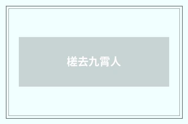 槎去九霄人