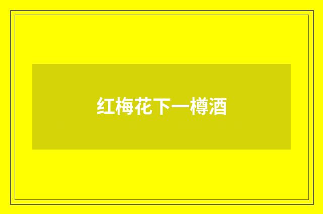 红梅花下一樽酒