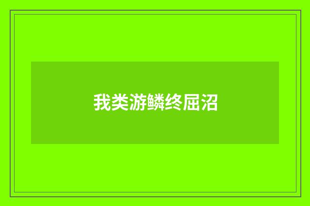 我类游鳞终屈沼