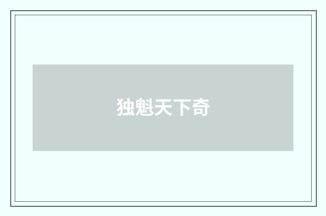 独魁天下奇