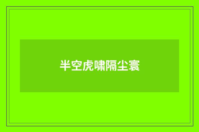 半空虎啸隔尘寰