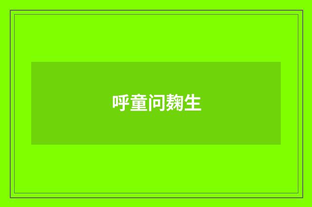 呼童问麹生