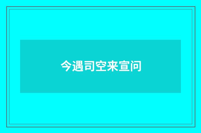 今遇司空来宣问