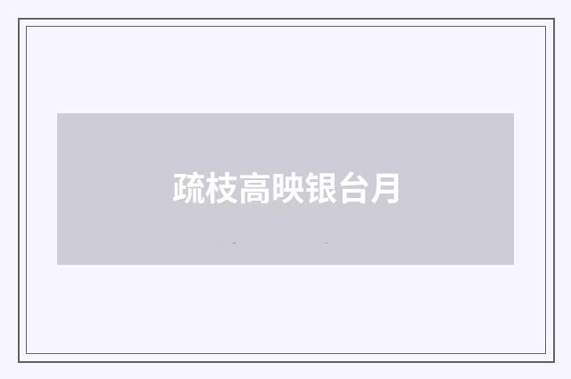 疏枝高映银台月