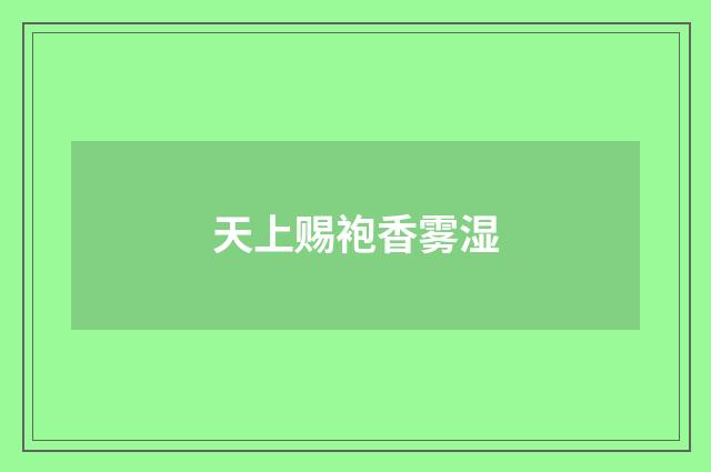 天上赐袍香雾湿