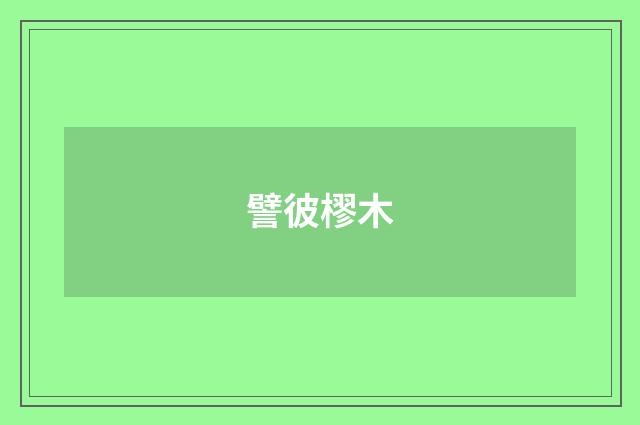 譬彼樛木
