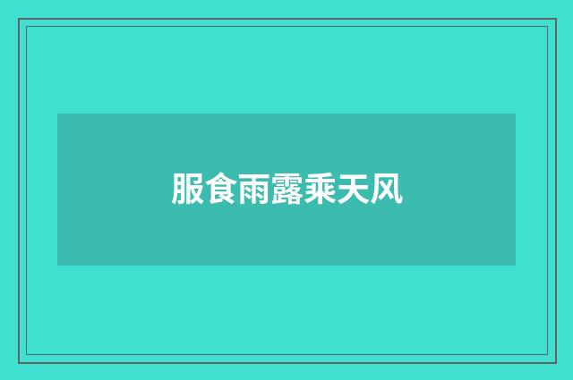 服食雨露乘天风