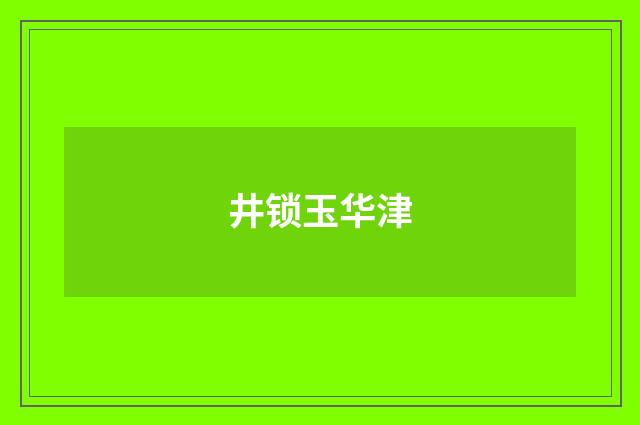 井锁玉华津