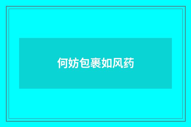何妨包裹如风药