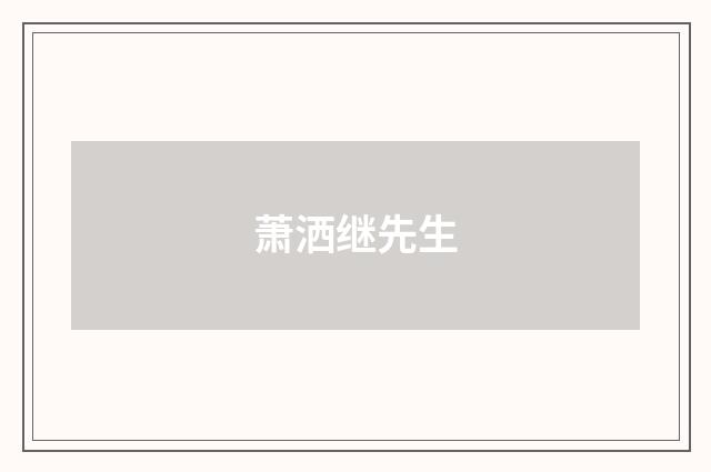 萧洒继先生