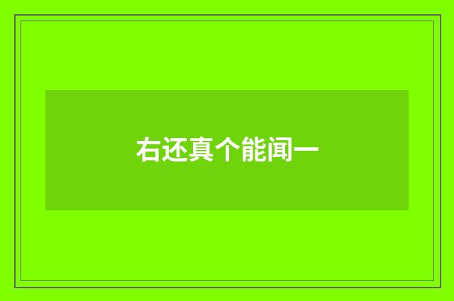 右还真个能闻一