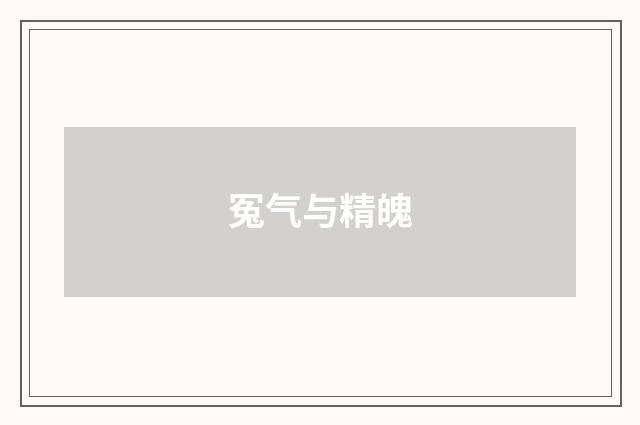冤气与精魄