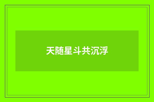 天随星斗共沉浮