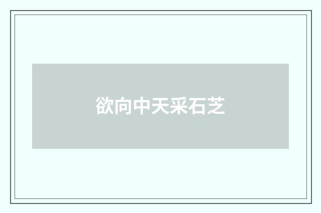 欲向中天采石芝