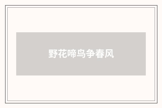 野花啼鸟争春风