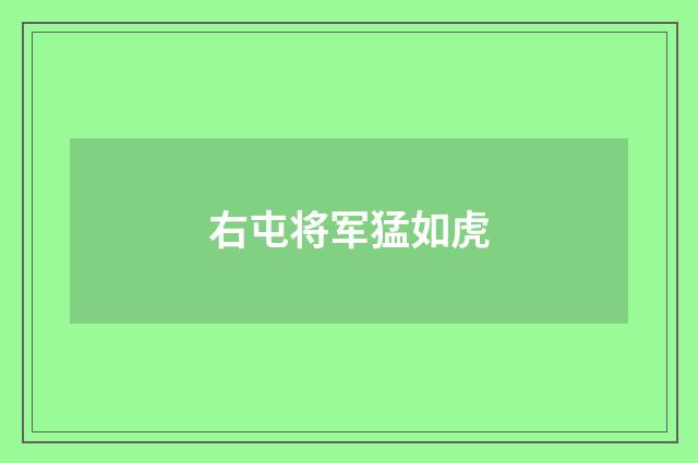 右屯将军猛如虎