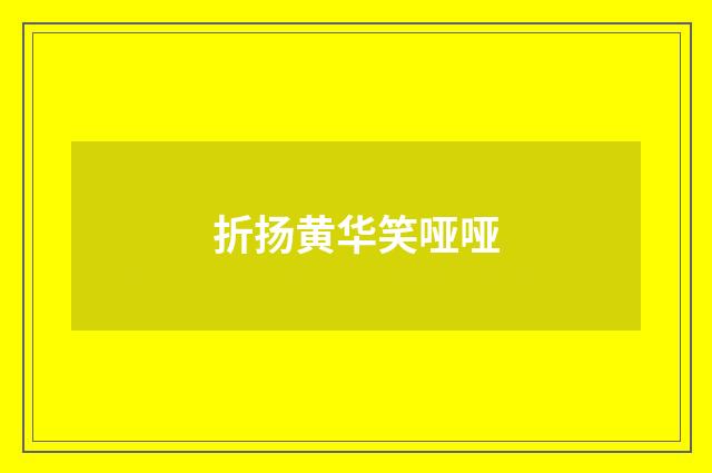折扬黄华笑哑哑