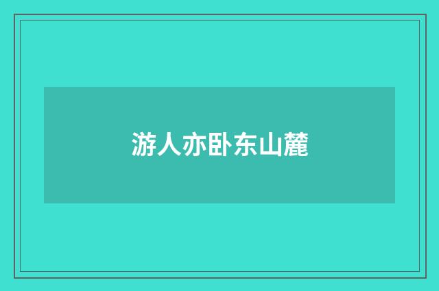 游人亦卧东山麓