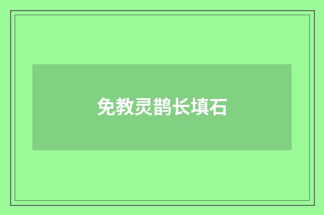 免教灵鹊长填石
