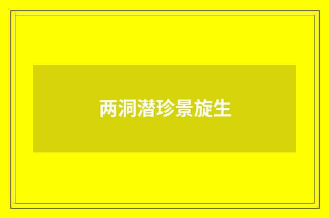 两洞潜珍景旋生