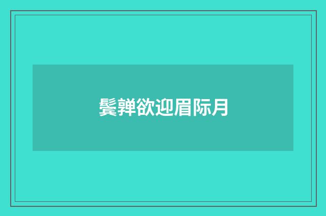 鬓亸欲迎眉际月