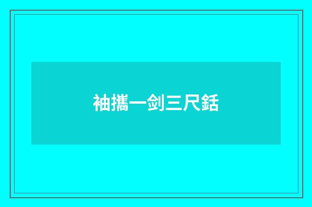 袖攜一剑三尺銛