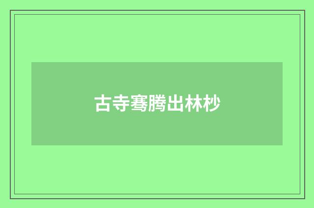 古寺骞腾出林杪