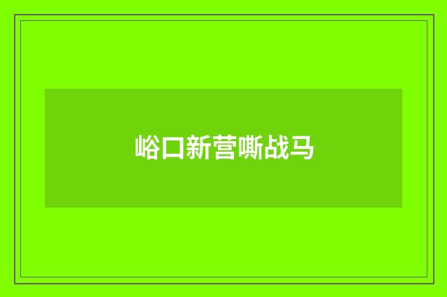 峪口新营嘶战马