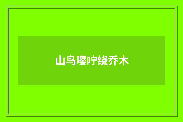 山鸟嘤咛绕乔木