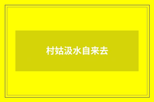 村姑汲水自来去