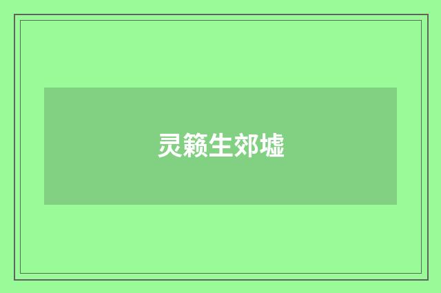 灵籁生郊墟