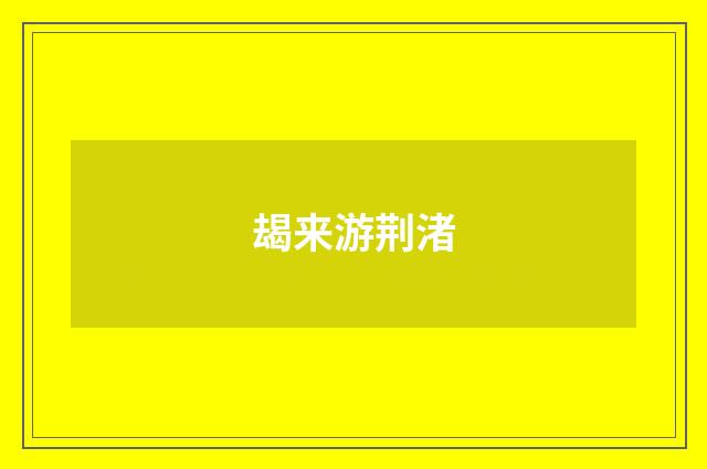 朅来游荆渚