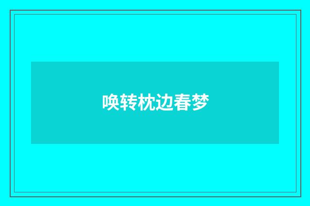 唤转枕边春梦