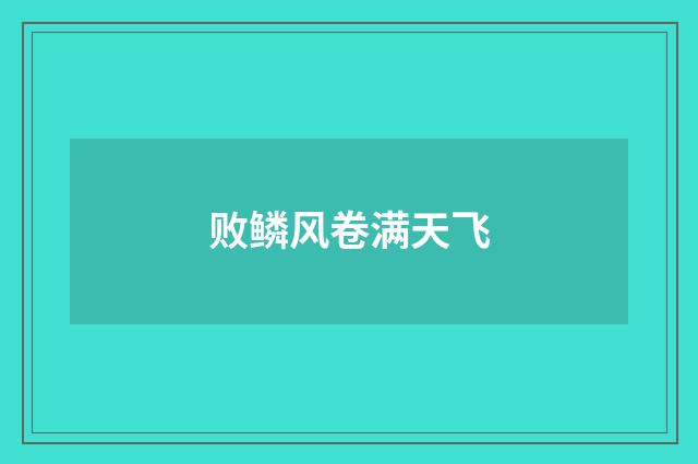 败鳞风卷满天飞