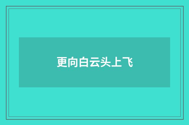 更向白云头上飞