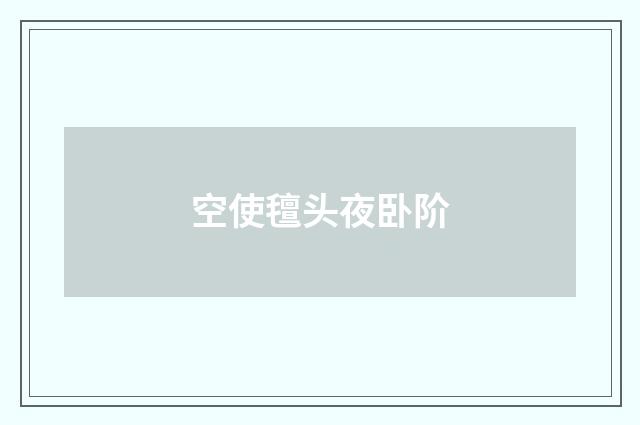 空使氊头夜卧阶