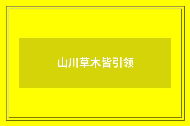 山川草木皆引领
