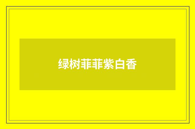 绿树菲菲紫白香