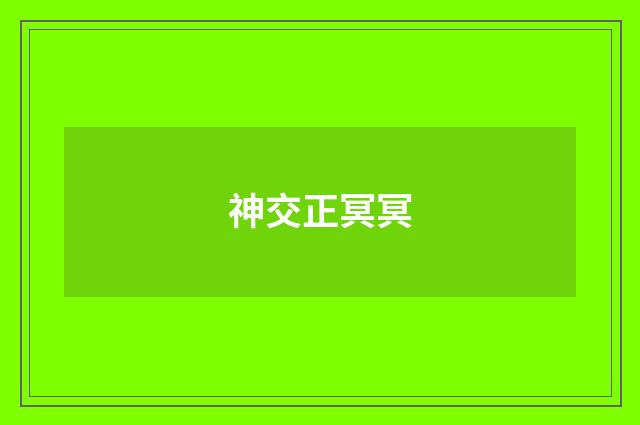 神交正冥冥