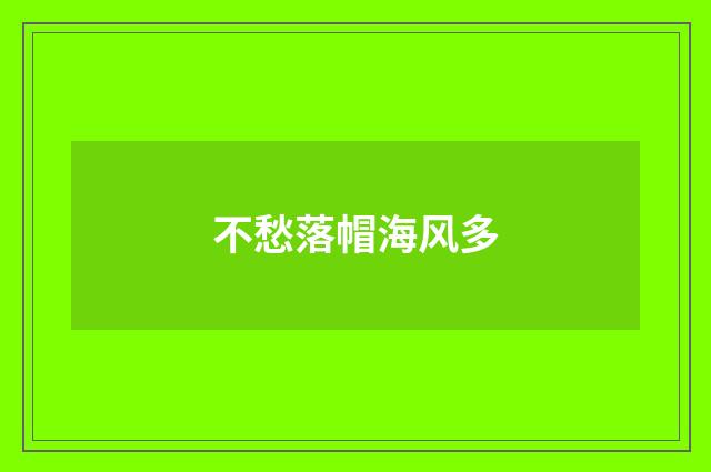不愁落帽海风多