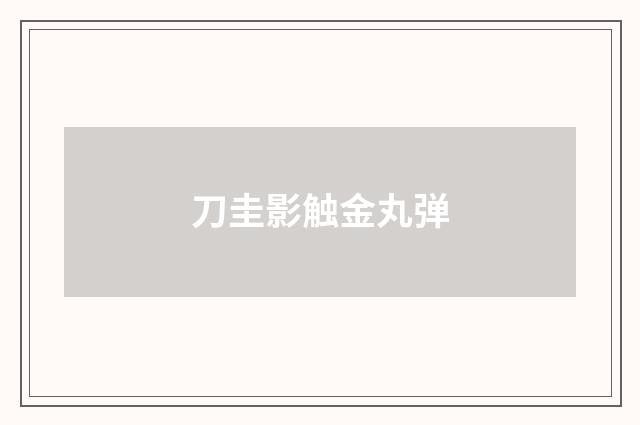 刀圭影触金丸弹