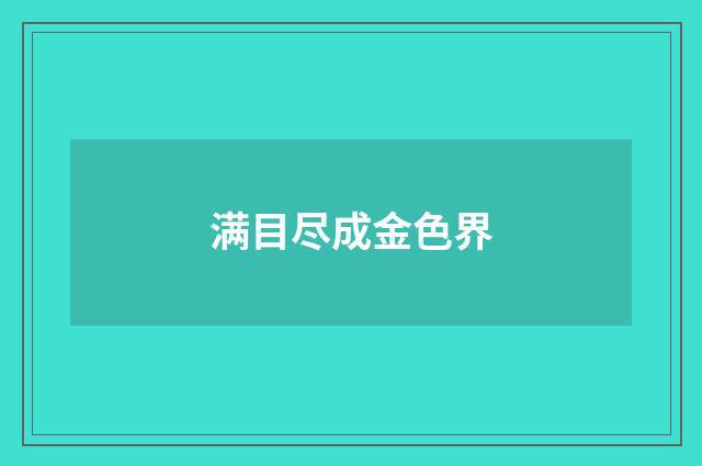 满目尽成金色界
