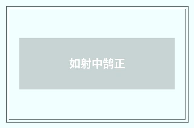 如射中鹄正