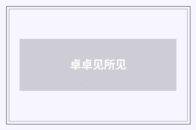 卓卓见所见