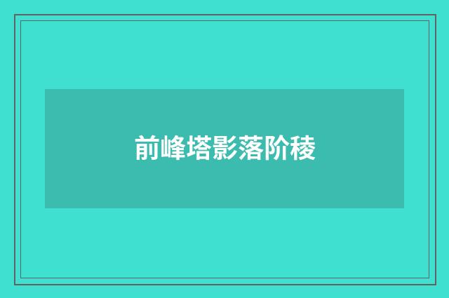 前峰塔影落阶稜