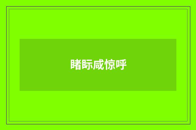 睹眎咸惊呼