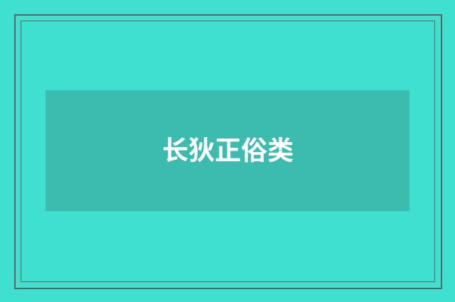 长狄正俗类
