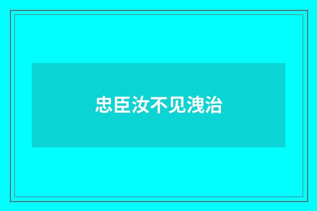 忠臣汝不见洩治