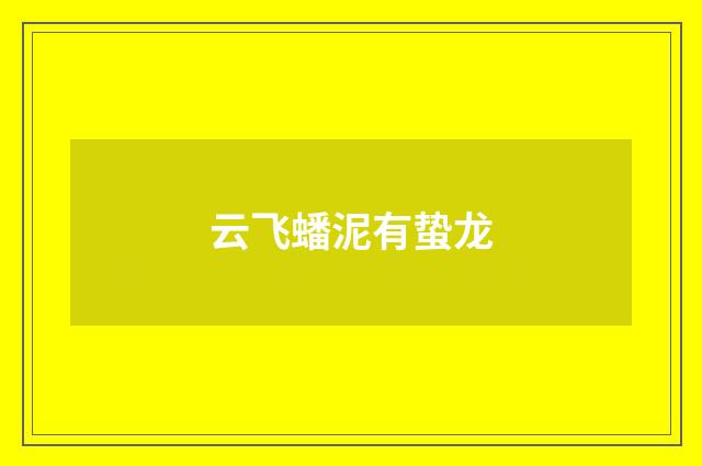 云飞蟠泥有蛰龙
