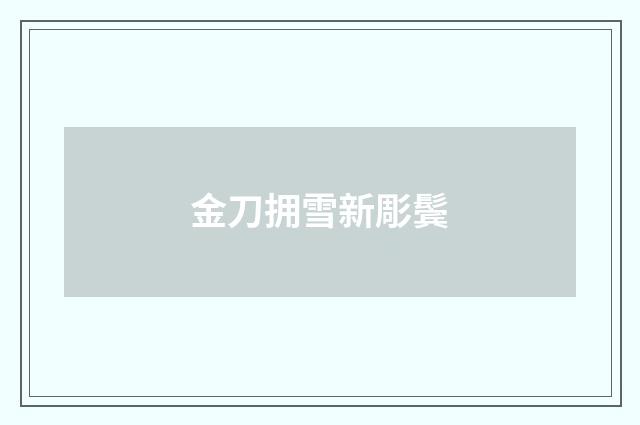 金刀拥雪新彫鬓